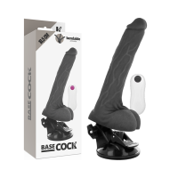 BASECOCK - VIBRADOR REALÍSTICO ARTICULABLE CONTROL REMOTO NATURAL 18.5 CM -O- 4 CM