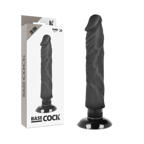 BASECOCK – VIBRADOR REALÍSTICO 2-1 NATURAL 20 CM -O- 4 CM