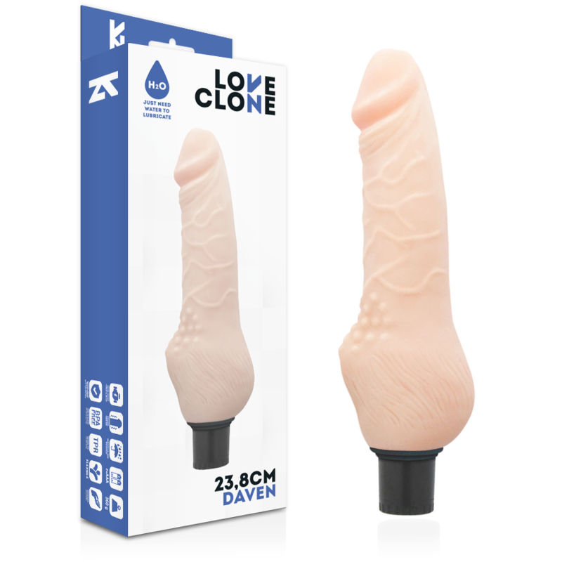 LOVECLONE - DAVEN VIBRADOR REALÍSTICO SELF LUBRICATION 23.8 CM -O- 3.8 CM 16 img 143674 0d35b748bfb495bd04c0ac2a643648f9 1