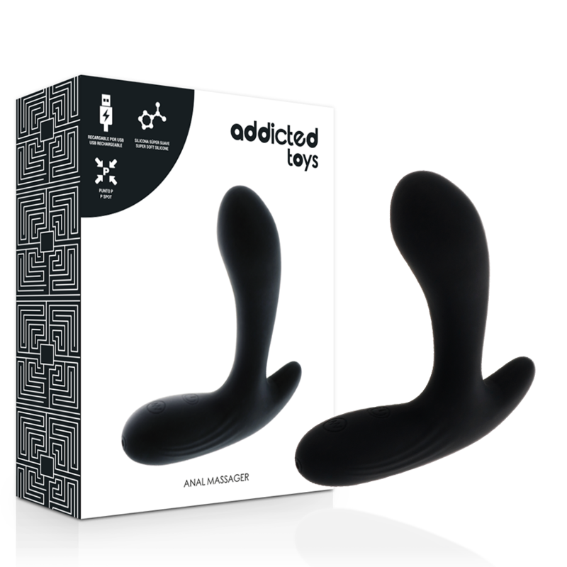 ADDICTED TOYS - ANAL MASSAGER BLACK VIBRATION 2 ADDICTED TOYS - ANAL MASSAGER BLACK VIBRATION - Imagen 2