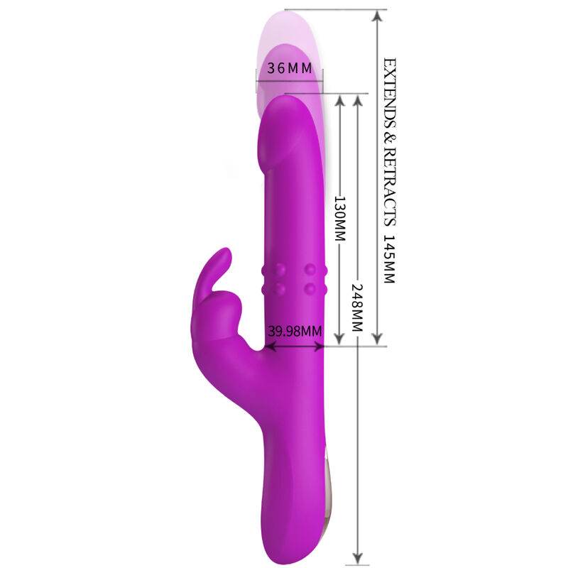 PRETTY LOVE - REESE VIBRADOR CON ROTACIÓN MORADO 5 PRETTY LOVE - REESE VIBRADOR CON ROTACIÓN MORADO - Imagen 5