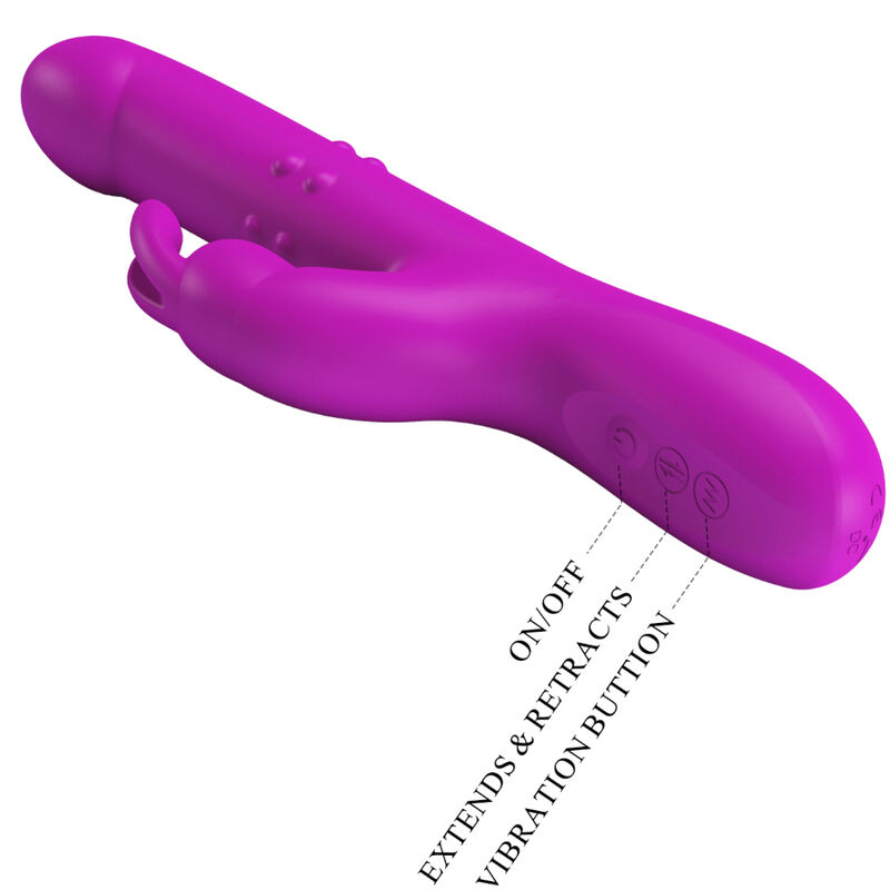 PRETTY LOVE - REESE VIBRADOR CON ROTACIÓN MORADO 4 PRETTY LOVE - REESE VIBRADOR CON ROTACIÓN MORADO - Imagen 4