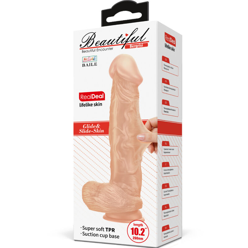 BAILE - BEAUTIFUL ENCOUNTER BERGRISI DILDO REALÍSTICO FLEXIBLE 26 CM NATURAL 8 BAILE - BEAUTIFUL ENCOUNTER BERGRISI DILDO REALÍSTICO FLEXIBLE 26 CM NATURAL - Imagen 8