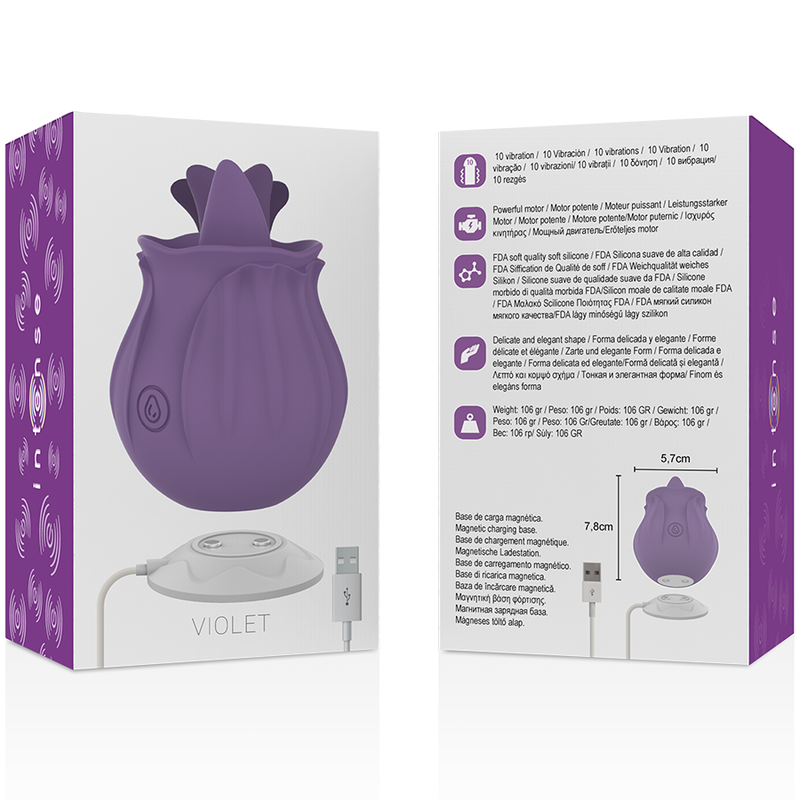 INTENSE - VIOLET ESTIMULADOR LENGUA BASE MAGNÉTICA 2 INTENSE - VIOLET ESTIMULADOR LENGUA BASE MAGNÉTICA - Imagen 2