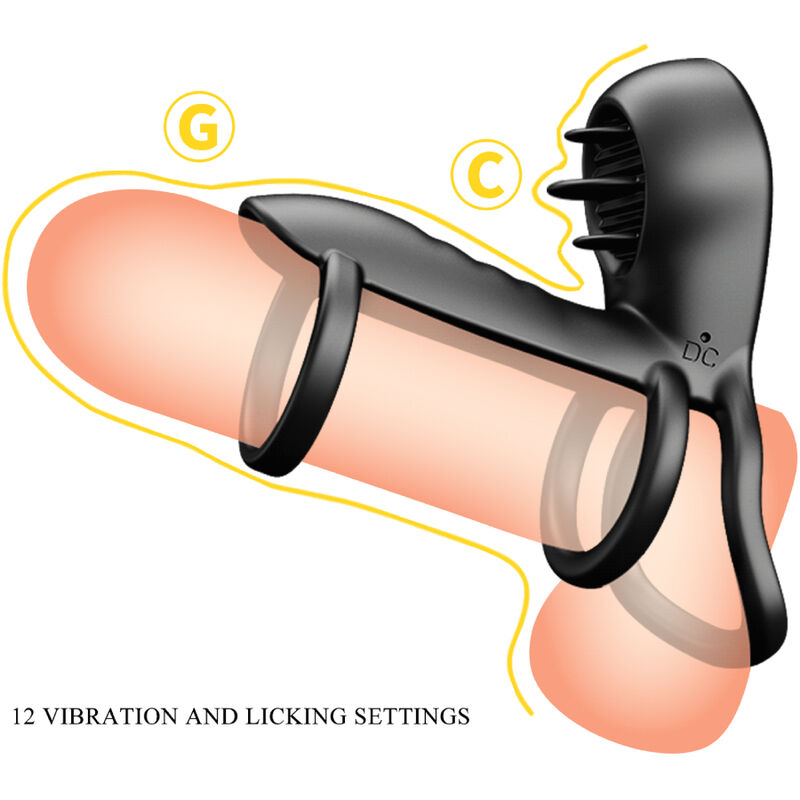 PRETTY LOVE - JAMMY FUNDA DE PENE 12 VIBRACIONES CON LENGUA RECARGABLE SILICONA 1 PRETTY LOVE - JAMMY FUNDA DE PENE 12 VIBRACIONES CON LENGUA RECARGABLE SILICONA
