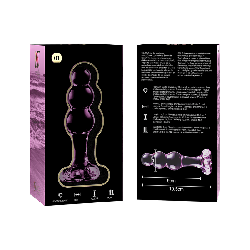 NEBULA SERIES BY IBIZA - MODELO 1 PLUG CRISTAL TRANSPARENTE 10.5 CM -O- 3 CM 6 NEBULA SERIES BY IBIZA - MODELO 1 PLUG CRISTAL TRANSPARENTE 10.5 CM -O- 3 CM - Imagen 6