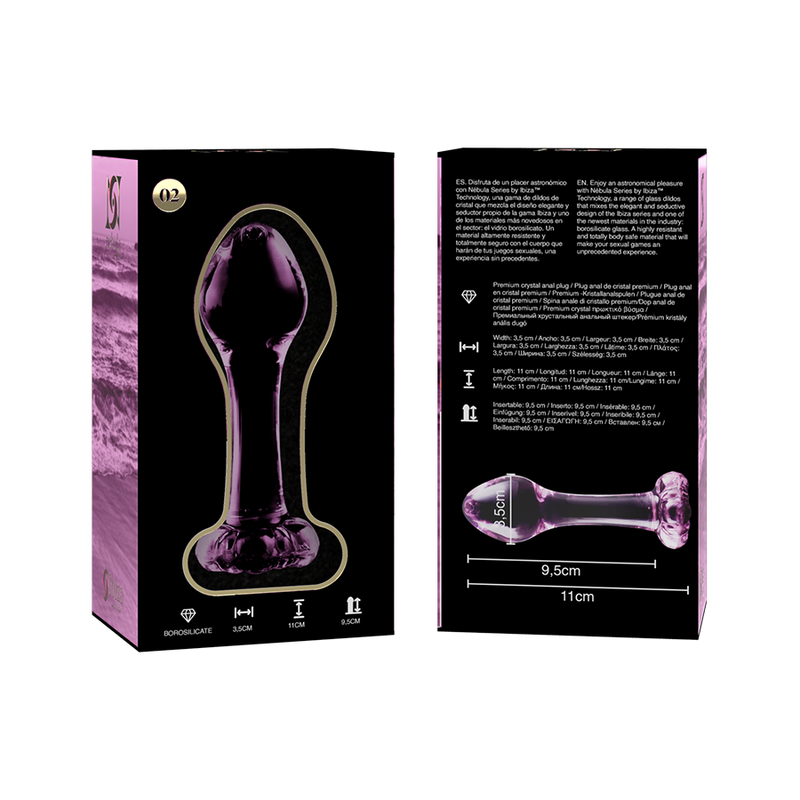 NEBULA SERIES BY IBIZA - MODELO 2 PLUG CRISTAL TRANSPARENTE 11 CM -O- 3.5 CM 6 NEBULA SERIES BY IBIZA - MODELO 2 PLUG CRISTAL TRANSPARENTE 11 CM -O- 3.5 CM - Imagen 6