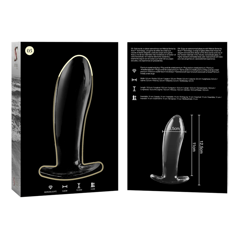 NEBULA SERIES BY IBIZA - MODELO 5 PLUG CRISTAL TRANSPARENTE 12.5 CM -O- 3.5 CM 6 NEBULA SERIES BY IBIZA - MODELO 5 PLUG CRISTAL TRANSPARENTE 12.5 CM -O- 3.5 CM - Imagen 6