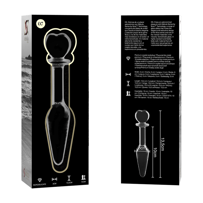NEBULA SERIES BY IBIZA - MODELO 7 PLUG CRISTAL TRANSPARENTE 13.5 CM -O- 3 CM 4 NEBULA SERIES BY IBIZA - MODELO 7 PLUG CRISTAL TRANSPARENTE 13.5 CM -O- 3 CM - Imagen 4
