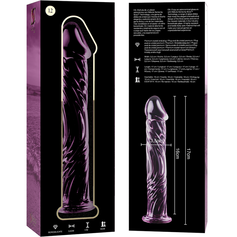 NEBULA SERIES BY IBIZA - MODELO 12 DILDO CRISTAL TRANSPARENTE 17 CM -O- 3.5 CM 5 NEBULA SERIES BY IBIZA - MODELO 12 DILDO CRISTAL TRANSPARENTE 17 CM -O- 3.5 CM - Imagen 5