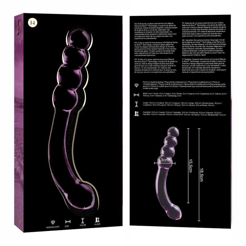 NEBULA SERIES BY IBIZA - MODELO 14 DILDO CRISTAL TRANSPARENTE 18.5 CM -O- 3 CM 6 NEBULA SERIES BY IBIZA - MODELO 14 DILDO CRISTAL TRANSPARENTE 18.5 CM -O- 3 CM - Imagen 6