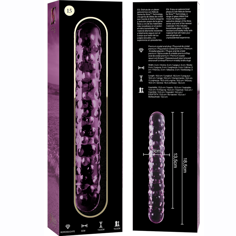 NEBULA SERIES BY IBIZA - MODELO 15 DILDO CRISTAL TRANSPARENTE 18.5 CM -O- 3 CM 6 NEBULA SERIES BY IBIZA - MODELO 15 DILDO CRISTAL TRANSPARENTE 18.5 CM -O- 3 CM - Imagen 6