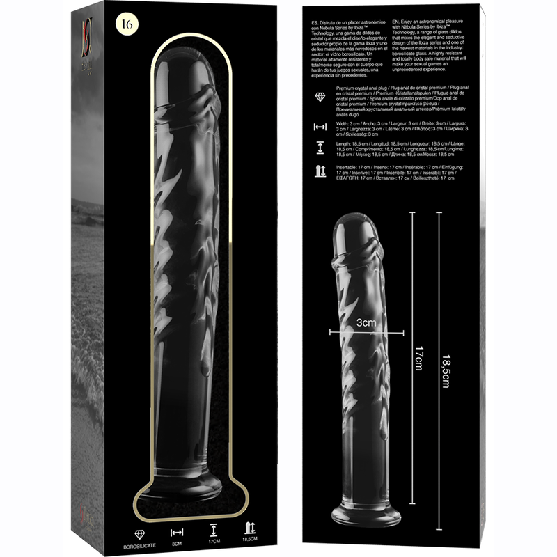 NEBULA SERIES BY IBIZA - MODELO 16 DILDO CRISTAL TRANSPARENTE 18.5 CM -O- 3 CM 6 NEBULA SERIES BY IBIZA - MODELO 16 DILDO CRISTAL TRANSPARENTE 18.5 CM -O- 3 CM - Imagen 6