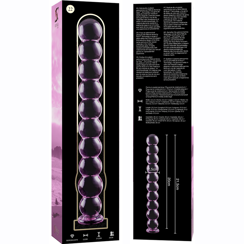 NEBULA SERIES BY IBIZA - MODELO 22 DILDO CRISTAL TRANSPARENTE 21.5 CM -O- 2.5 CM 6 NEBULA SERIES BY IBIZA - MODELO 22 DILDO CRISTAL TRANSPARENTE 21.5 CM -O- 2.5 CM - Imagen 6