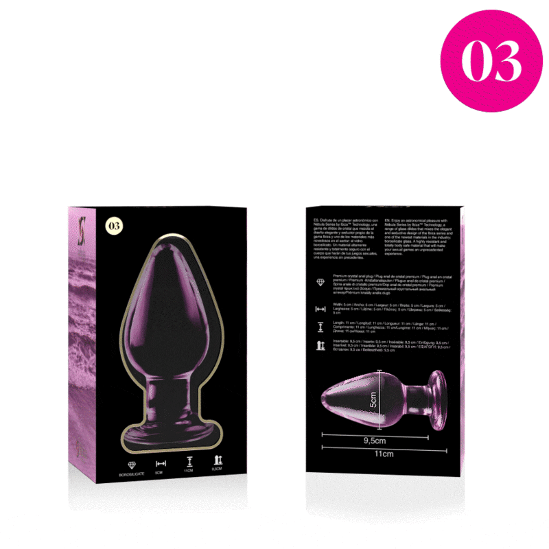 NEBULA SERIES BY IBIZA - MODELO 3 PLUG CRISTAL TRANSPARENTE 11 CM -O- 5 CM 5 NEBULA SERIES BY IBIZA - MODELO 3 PLUG CRISTAL TRANSPARENTE 11 CM -O- 5 CM - Imagen 5
