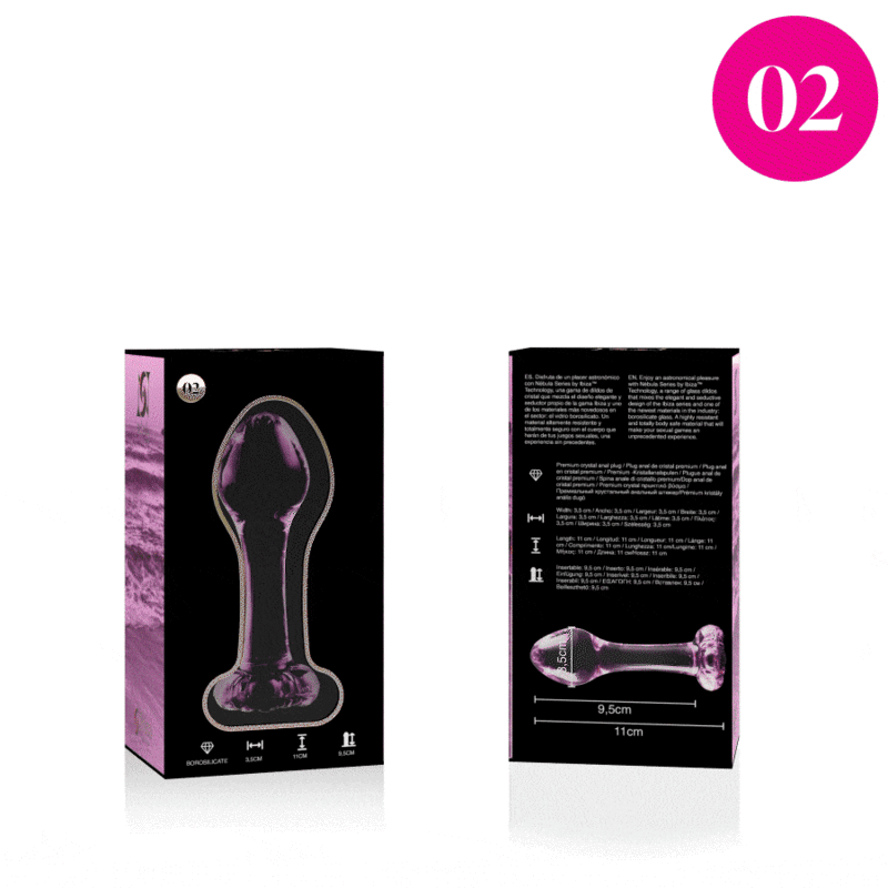 NEBULA SERIES BY IBIZA - MODELO 2 PLUG CRISTAL TRANSPARENTE 11 CM -O- 3.5 CM 4 NEBULA SERIES BY IBIZA - MODELO 2 PLUG CRISTAL TRANSPARENTE 11 CM -O- 3.5 CM - Imagen 4