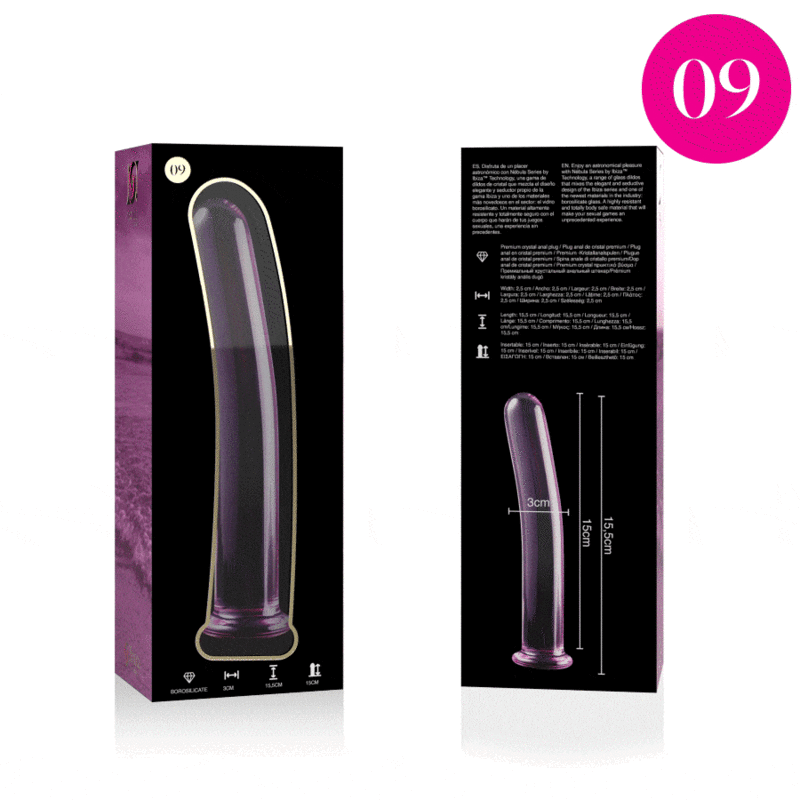 NEBULA SERIES BY IBIZA - MODELO 9 DILDO CRISTAL TRANSPARENTE 15.5 CM -O- 2.5 CM 4 NEBULA SERIES BY IBIZA - MODELO 9 DILDO CRISTAL TRANSPARENTE 15.5 CM -O- 2.5 CM - Imagen 4