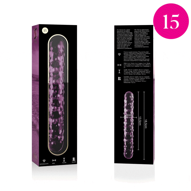 NEBULA SERIES BY IBIZA - MODELO 15 DILDO CRISTAL TRANSPARENTE 18.5 CM -O- 3 CM 3 NEBULA SERIES BY IBIZA - MODELO 15 DILDO CRISTAL TRANSPARENTE 18.5 CM -O- 3 CM - Imagen 3