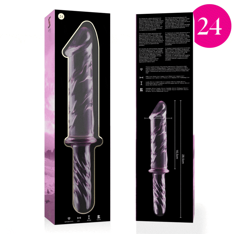 NEBULA SERIES BY IBIZA - MODELO 24 DILDO CRISTAL TRANSPARENTE 28.5 CM -O- 5 CM 2 NEBULA SERIES BY IBIZA - MODELO 24 DILDO CRISTAL TRANSPARENTE 28.5 CM -O- 5 CM - Imagen 2