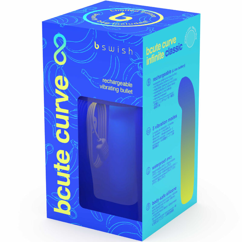 B SWISH - BCUTE CURVE INFINITE CLASSIC EDICION LIMITADA VIBRADOR RECARGABLE SILICONA AZUL 6 B SWISH - BCUTE CURVE INFINITE CLASSIC EDICION LIMITADA VIBRADOR RECARGABLE SILICONA AZUL - Imagen 6