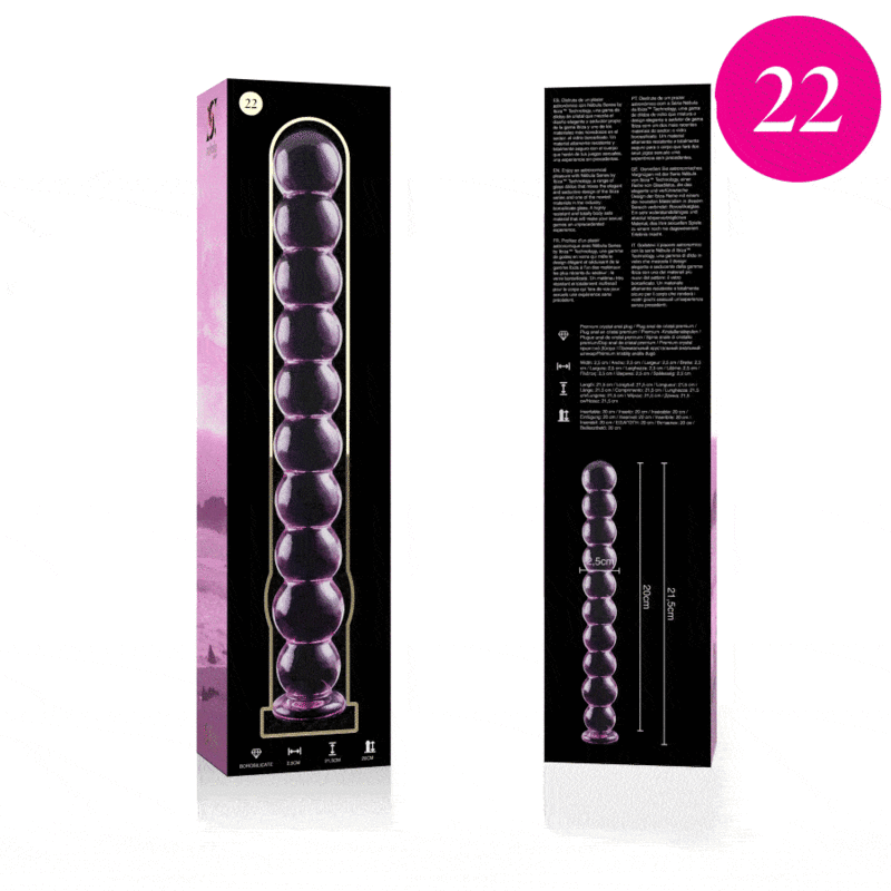 NEBULA SERIES BY IBIZA - MODELO 22 DILDO CRISTAL TRANSPARENTE 21.5 CM -O- 2.5 CM 4 NEBULA SERIES BY IBIZA - MODELO 22 DILDO CRISTAL TRANSPARENTE 21.5 CM -O- 2.5 CM - Imagen 4