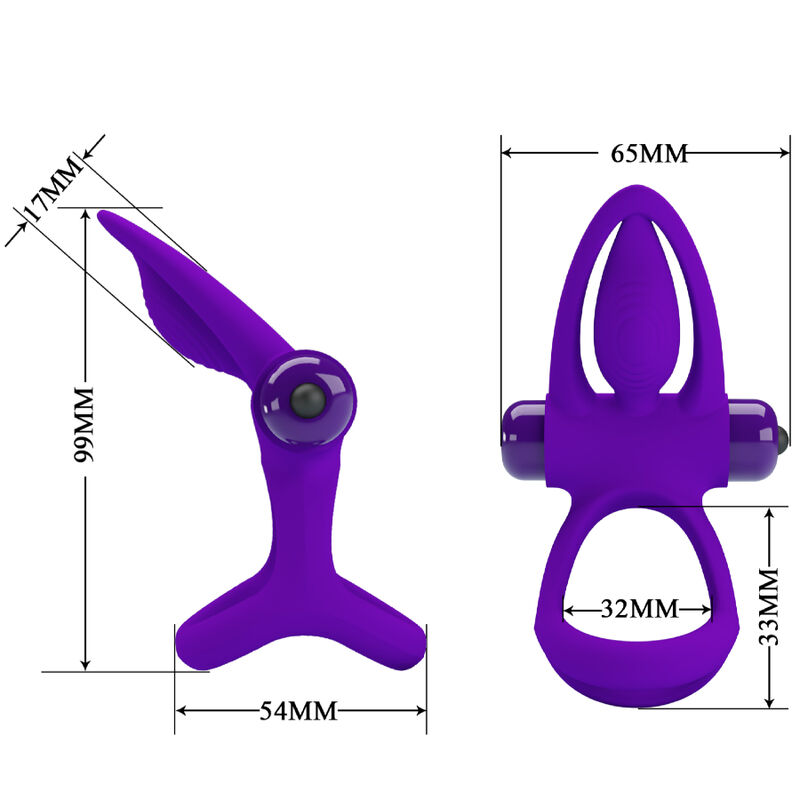 PRETTY LOVE - ANILLO VIBRADOR 10 VIBRACIONES SILICONA VIOLETA 3 PRETTY LOVE - ANILLO VIBRADOR 10 VIBRACIONES SILICONA VIOLETA - Imagen 3