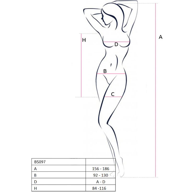 PASSION - BS097 BODYSTOCKING NEGRO TALLA UNICA 5 PASSION - BS097 BODYSTOCKING NEGRO TALLA UNICA - Imagen 6