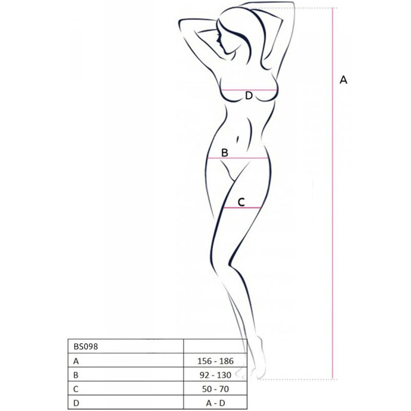PASSION - BS098 BODYSTOCKING NEGRO TALLA UNICA 5 PASSION - BS098 BODYSTOCKING NEGRO TALLA UNICA - Imagen 6