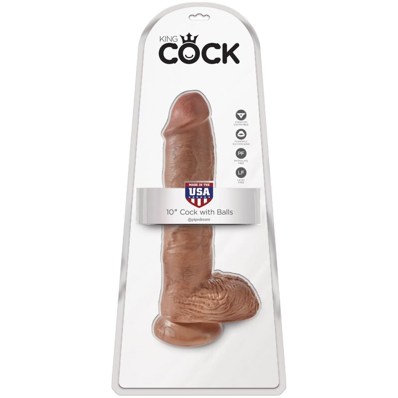 KING COCK - PENE REALÍSTICO CON TESTÍCULOS 19.8 CM CARAMELO 2 KING COCK - PENE REALÍSTICO CON TESTÍCULOS 19.8 CM CARAMELO - Imagen 2