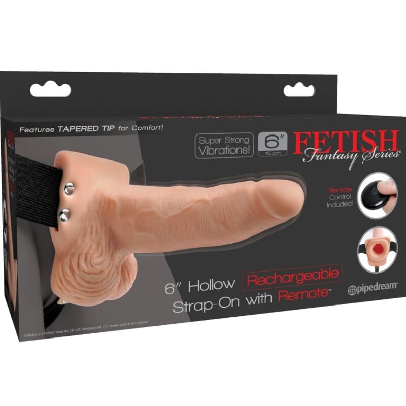 FETISH FANTASY SERIES - ARNÉS AJUSTABLE CONTROL REMOTO PENE REALÍSTICO CON TESTÍCULOS RECARGABLE Y VIBRADOR 15 CM 2 FETISH FANTASY SERIES - ARNÉS AJUSTABLE CONTROL REMOTO PENE REALÍSTICO CON TESTÍCULOS RECARGABLE Y VIBRADOR 15 CM - Imagen 2