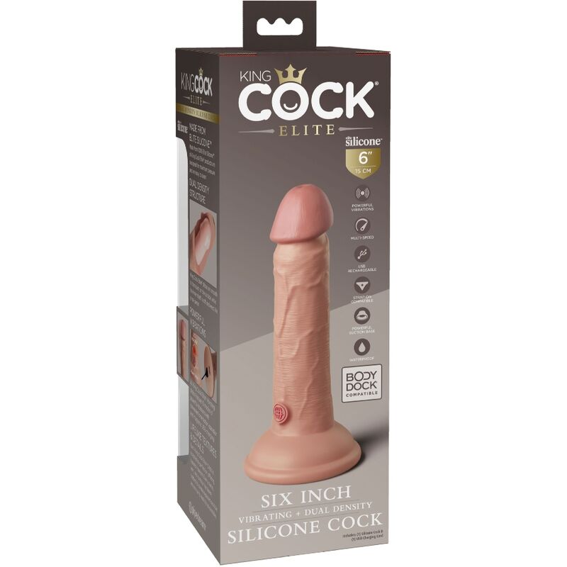 KING COCK - ÉLITE DILDO REALÍSTICO VIBRADOR & SILICONA 15.2 CM 7 KING COCK - ÉLITE DILDO REALÍSTICO VIBRADOR & SILICONA 15.2 CM - Imagen 7