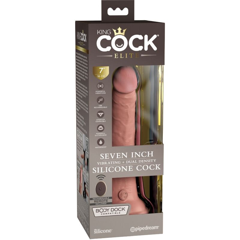 KING COCK - ÉLITE DILDO REALÍSTICO VIBRADOR & SILICONA CONTROL REMOTO 17.8 CM 6 KING COCK - ÉLITE DILDO REALÍSTICO VIBRADOR & SILICONA CONTROL REMOTO 17.8 CM - Imagen 6