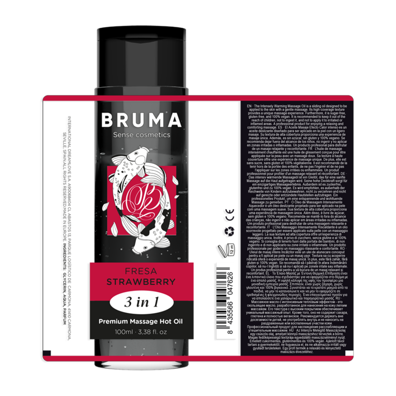 BRUMA - ACEITE DE MASAJE PREMIUM EFECTO CALOR SABOR FRESA 3 EN 1 - 100 ML 6 BRUMA - ACEITE DE MASAJE PREMIUM EFECTO CALOR SABOR FRESA 3 EN 1 - 100 ML - Imagen 6