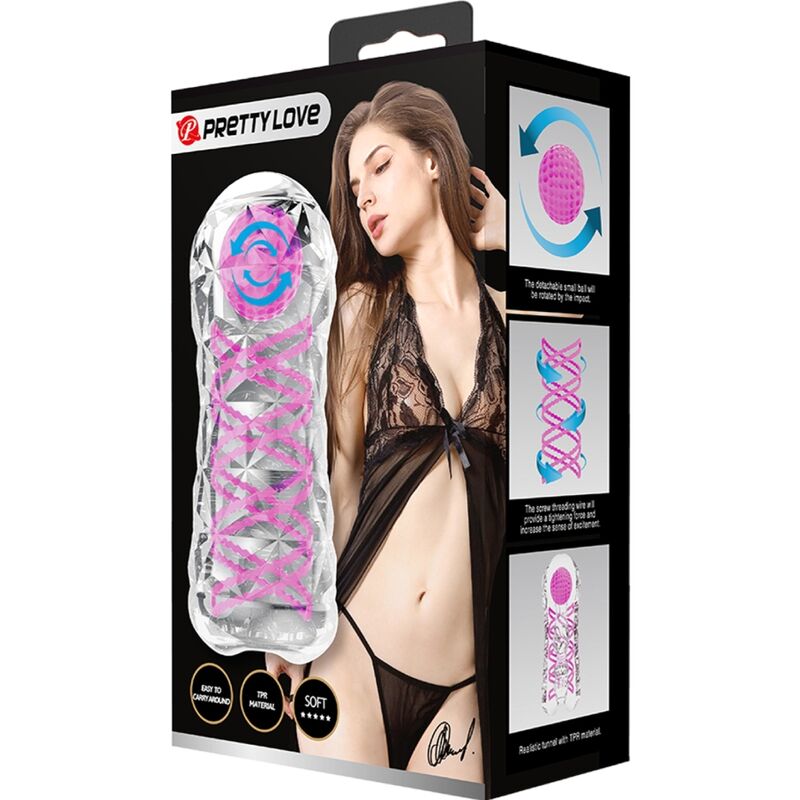 PRETTY LOVE - MASTURBADOR MASCULINO FANTASY ESPIRAL INTERNA Y BOLAS TRANSPARENTE 5 PRETTY LOVE - MASTURBADOR MASCULINO FANTASY ESPIRAL INTERNA Y BOLAS TRANSPARENTE - Imagen 5
