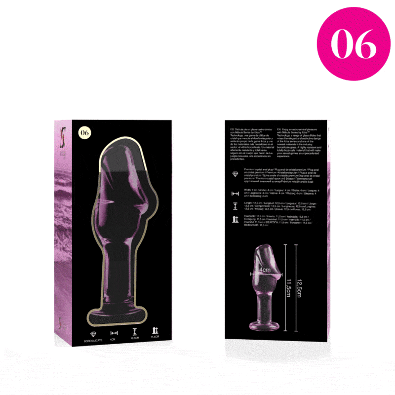 NEBULA SERIES BY IBIZA - MODELO 6 PLUG CRISTAL TRANSPARENTE 12.5 CM -O- 4 CM 4 NEBULA SERIES BY IBIZA - MODELO 6 PLUG CRISTAL TRANSPARENTE 12.5 CM -O- 4 CM - Imagen 4