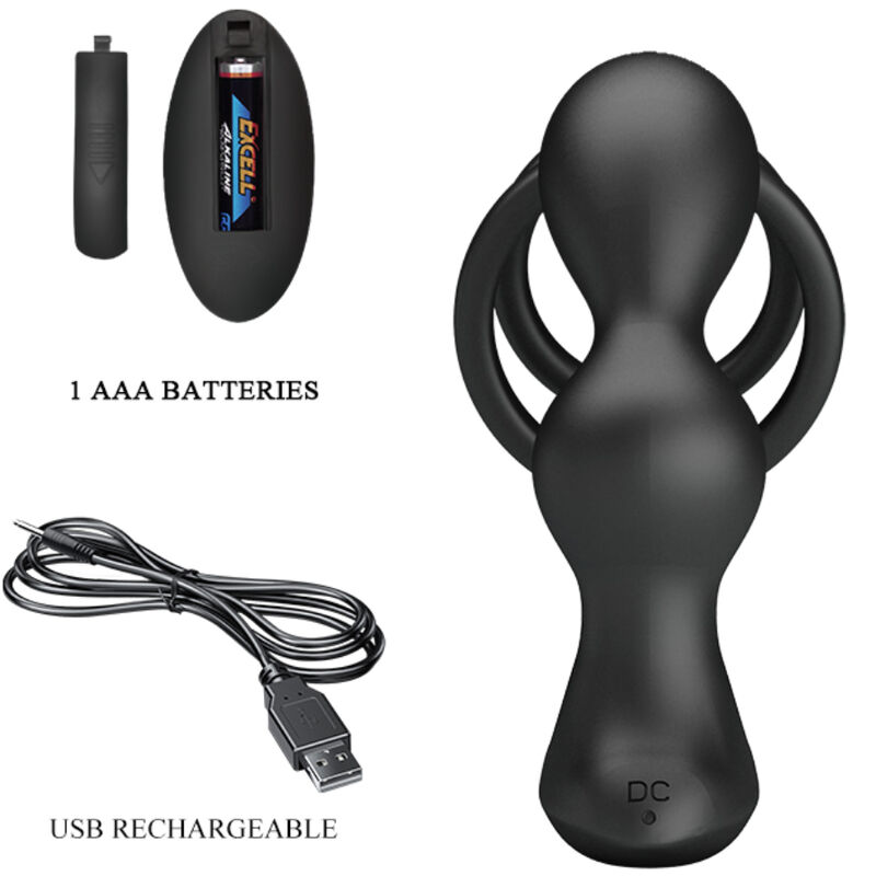 PRETTY LOVE - MARSHALL ANILLO PARA PENE + PLUG ANAL VIBRATORIO & CONTROL REMOTO 5 PRETTY LOVE - MARSHALL ANILLO PARA PENE + PLUG ANAL VIBRATORIO & CONTROL REMOTO - Imagen 5
