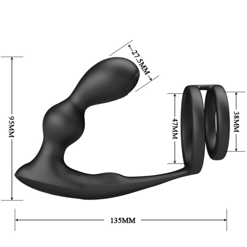 PRETTY LOVE - MARSHALL ANILLO PARA PENE + PLUG ANAL VIBRATORIO & CONTROL REMOTO 6 PRETTY LOVE - MARSHALL ANILLO PARA PENE + PLUG ANAL VIBRATORIO & CONTROL REMOTO - Imagen 6
