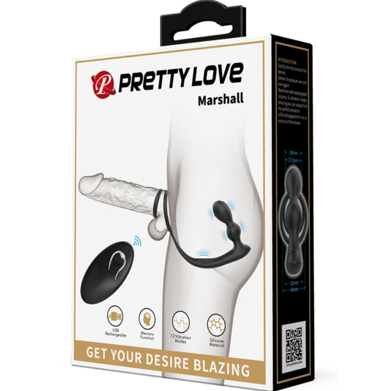 PRETTY LOVE - MARSHALL ANILLO PARA PENE + PLUG ANAL VIBRATORIO & CONTROL REMOTO 9 PRETTY LOVE - MARSHALL ANILLO PARA PENE + PLUG ANAL VIBRATORIO & CONTROL REMOTO - Imagen 9