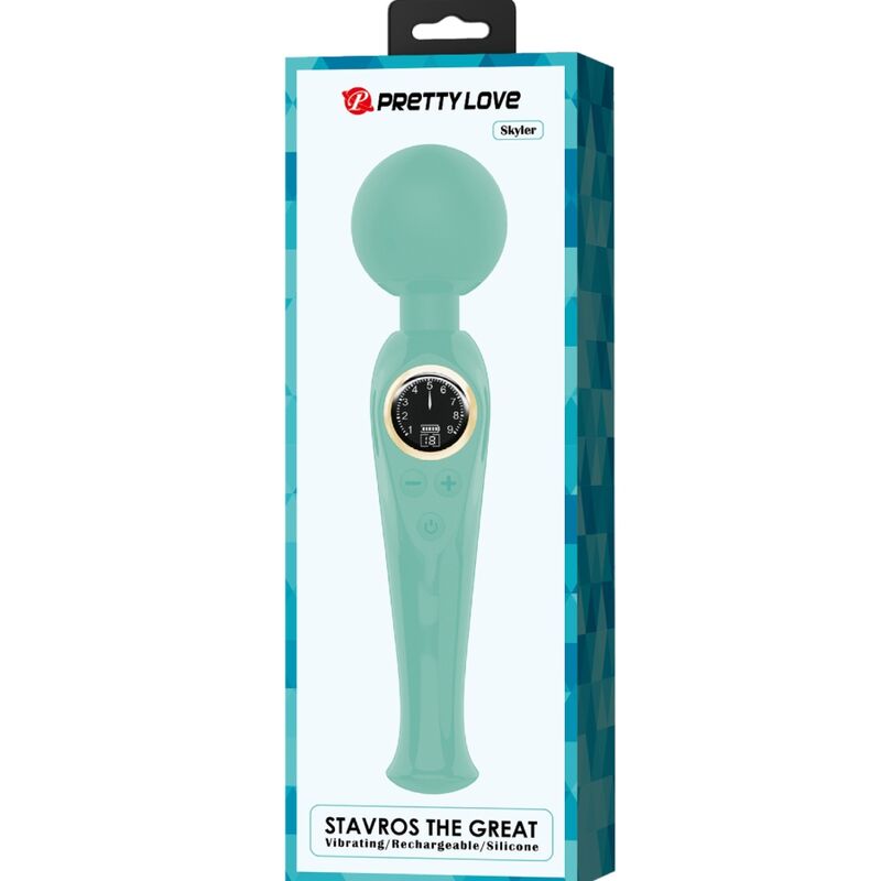 PRETTY LOVE - SKYLER VIBRADOR WAND VERDE 8 PRETTY LOVE - SKYLER VIBRADOR WAND VERDE - Imagen 8