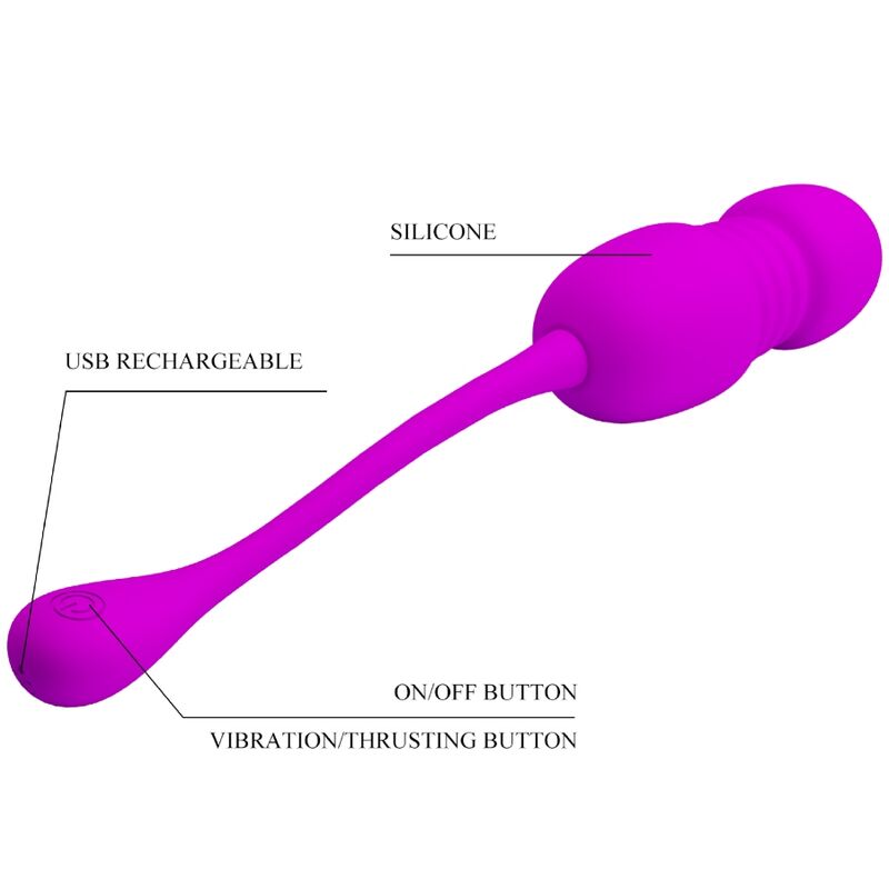 PRETTY LOVE - CALLIE HUEVO VIBRADOR RECARGABLE MORADO 7 PRETTY LOVE - CALLIE HUEVO VIBRADOR RECARGABLE MORADO - Imagen 7