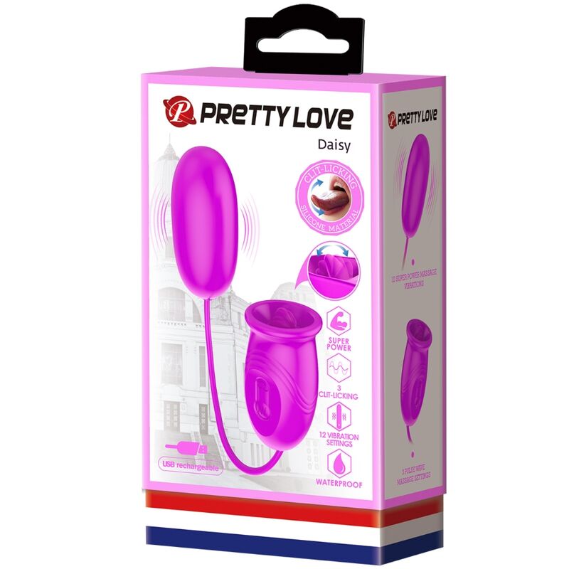 PRETTY LOVE - DAISY HUEVO DUAL VIBRADOR RECARGABLE MORADO 2 PRETTY LOVE - DAISY HUEVO DUAL VIBRADOR RECARGABLE MORADO - Imagen 2