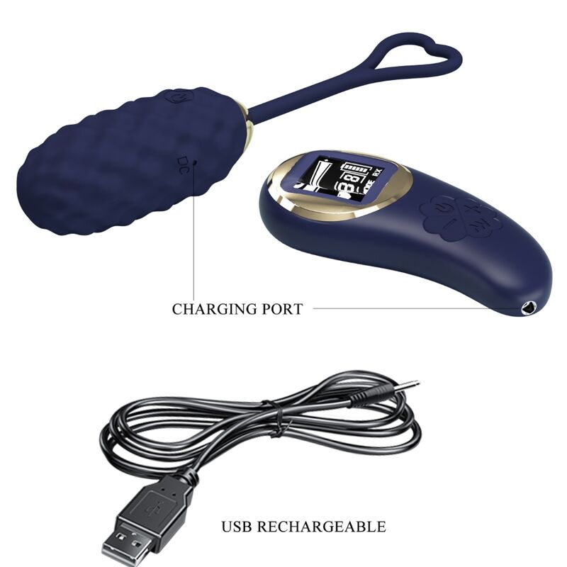 PRETTY LOVE - VIVIAN HUEVO VIBRADOR CONTROL REMOTO AZUL 5 PRETTY LOVE - VIVIAN HUEVO VIBRADOR CONTROL REMOTO AZUL - Imagen 5