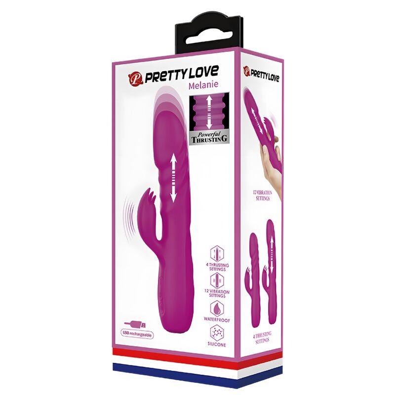 PRETTY LOVE - MELANIE VIBRADOR CONEJO RECARGABLE MORADO 8 PRETTY LOVE - MELANIE VIBRADOR CONEJO RECARGABLE MORADO - Imagen 8