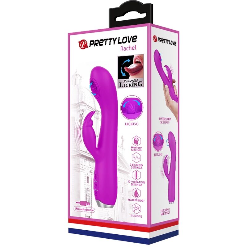 PRETTY LOVE - RACHEL VIBRADOR RECARGABLE CON SUCCIONADOR MORADO 6 PRETTY LOVE - RACHEL VIBRADOR RECARGABLE CON SUCCIONADOR MORADO - Imagen 6
