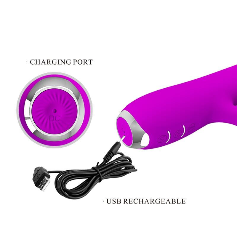 PRETTY LOVE - RACHEL VIBRADOR RECARGABLE CON SUCCIONADOR MORADO 4 PRETTY LOVE - RACHEL VIBRADOR RECARGABLE CON SUCCIONADOR MORADO - Imagen 4
