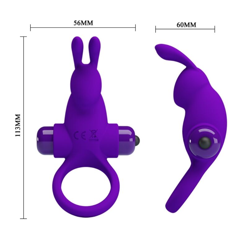 PRETTY LOVE - ANILLO VIBRADOR I CONEJO PARA PENE MORADO 6 PRETTY LOVE - ANILLO VIBRADOR I CONEJO PARA PENE MORADO - Imagen 6