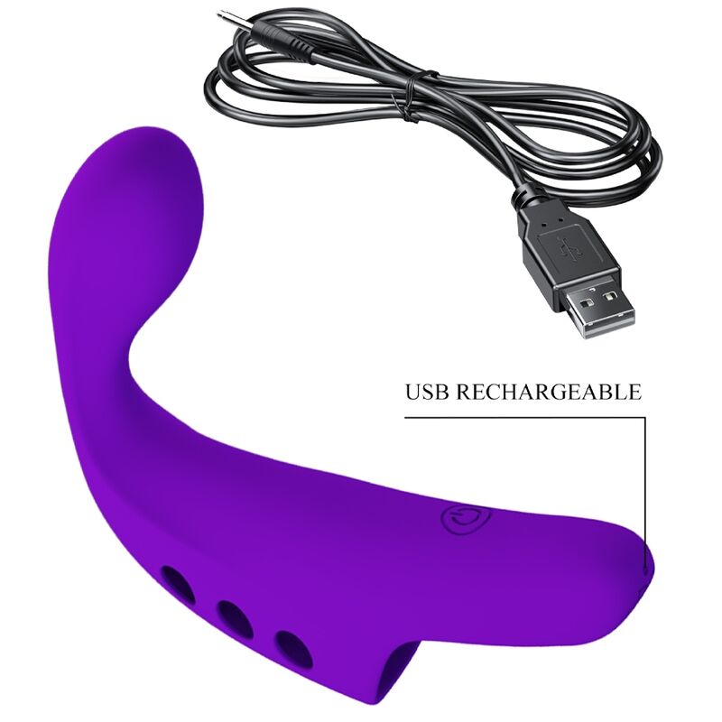 PRETTY LOVE - GORGON VIBRADOR DE DEDO RECARGABLE MORADO 9 PRETTY LOVE - GORGON VIBRADOR DE DEDO RECARGABLE MORADO - Imagen 9