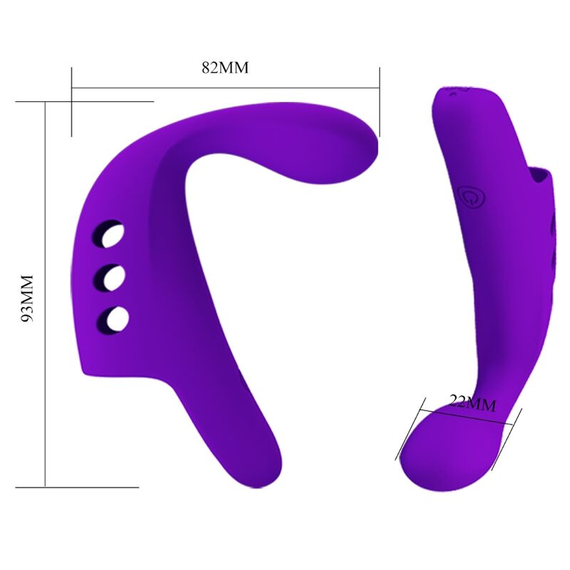 PRETTY LOVE - GORGON VIBRADOR DE DEDO RECARGABLE MORADO 3 PRETTY LOVE - GORGON VIBRADOR DE DEDO RECARGABLE MORADO - Imagen 3