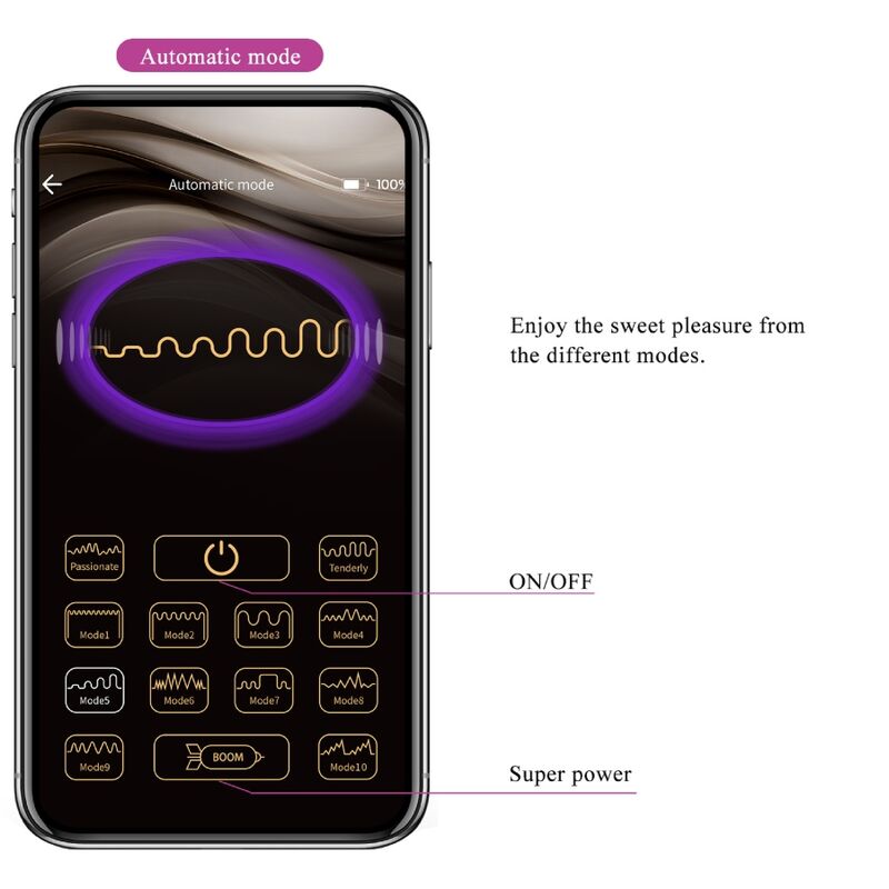 PRETTY LOVE - NYMPH HUEVO VIBRADOR CONTROLADO POR APP VIOLETA 16 PRETTY LOVE - NYMPH HUEVO VIBRADOR CONTROLADO POR APP VIOLETA - Imagen 16