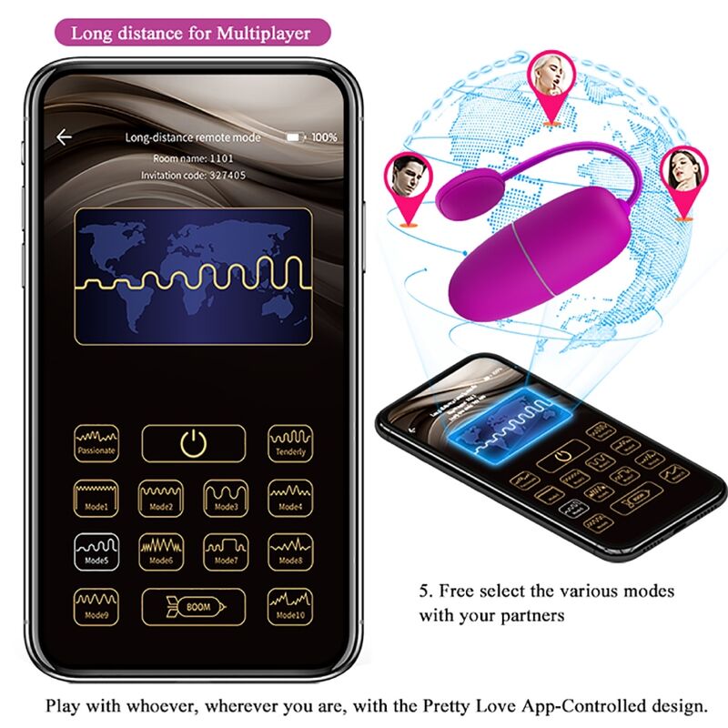 PRETTY LOVE - NYMPH HUEVO VIBRADOR CONTROLADO POR APP VIOLETA 13 PRETTY LOVE - NYMPH HUEVO VIBRADOR CONTROLADO POR APP VIOLETA - Imagen 13